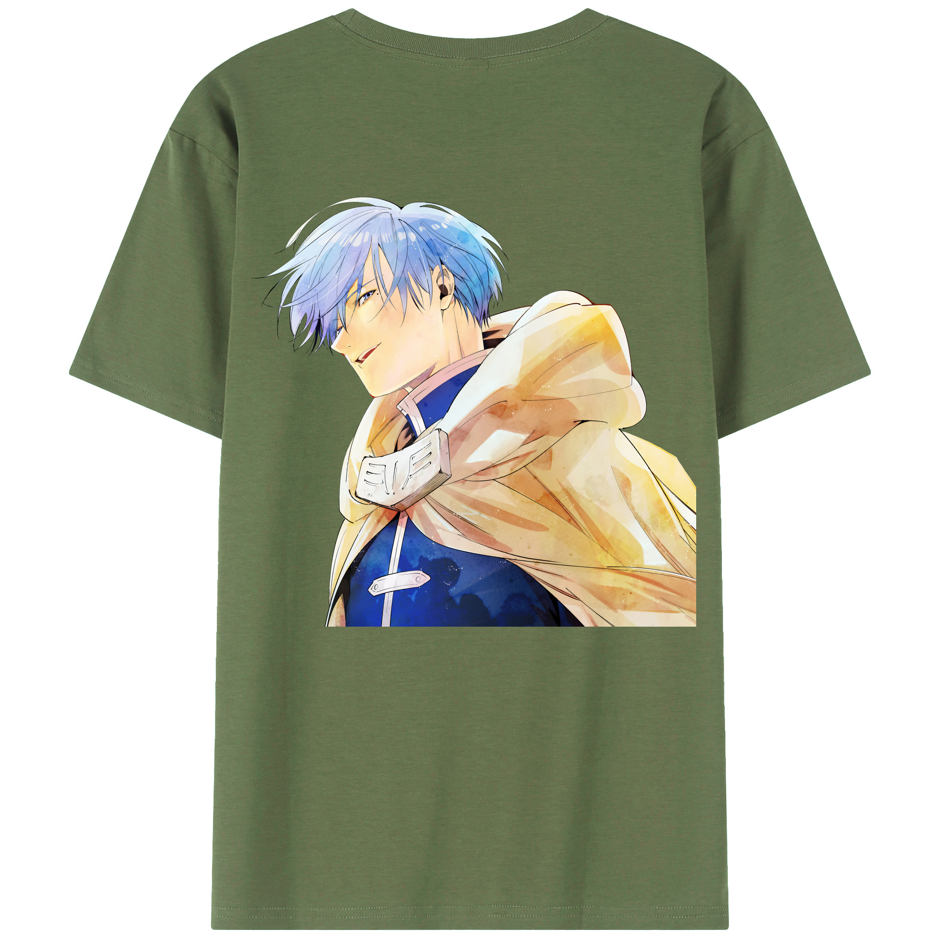 （画像用） 葬送のフリーレン Frieren 綿100％ メンズ半袖Tシャツ（バックプリント） 通気性